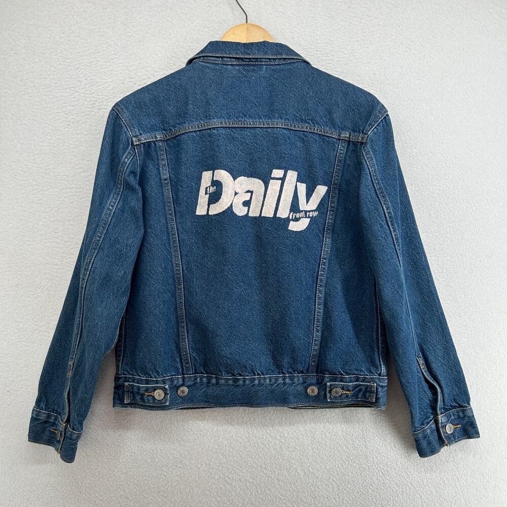 LEVIS Jacket Womens S DAILY FRONT ROW NYC fashionweekdaily Denim Trucker Blue
